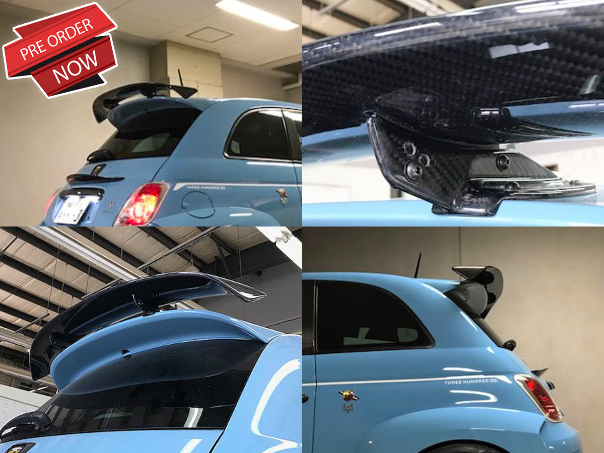 Three Hundred Abarth 500 Carbon Fiber Rear Wing Spoiler – Driven District