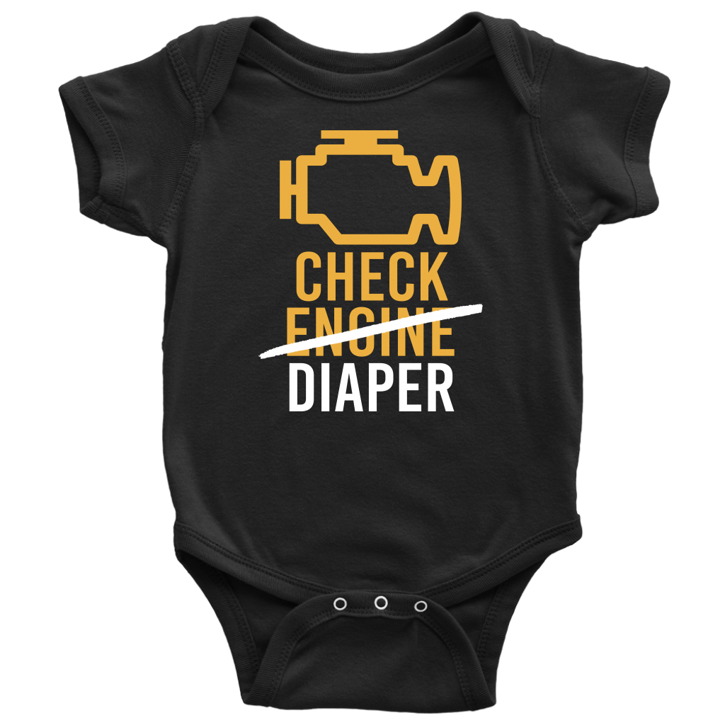 Check Engine Diaper - Baby Onesie – Driven District
