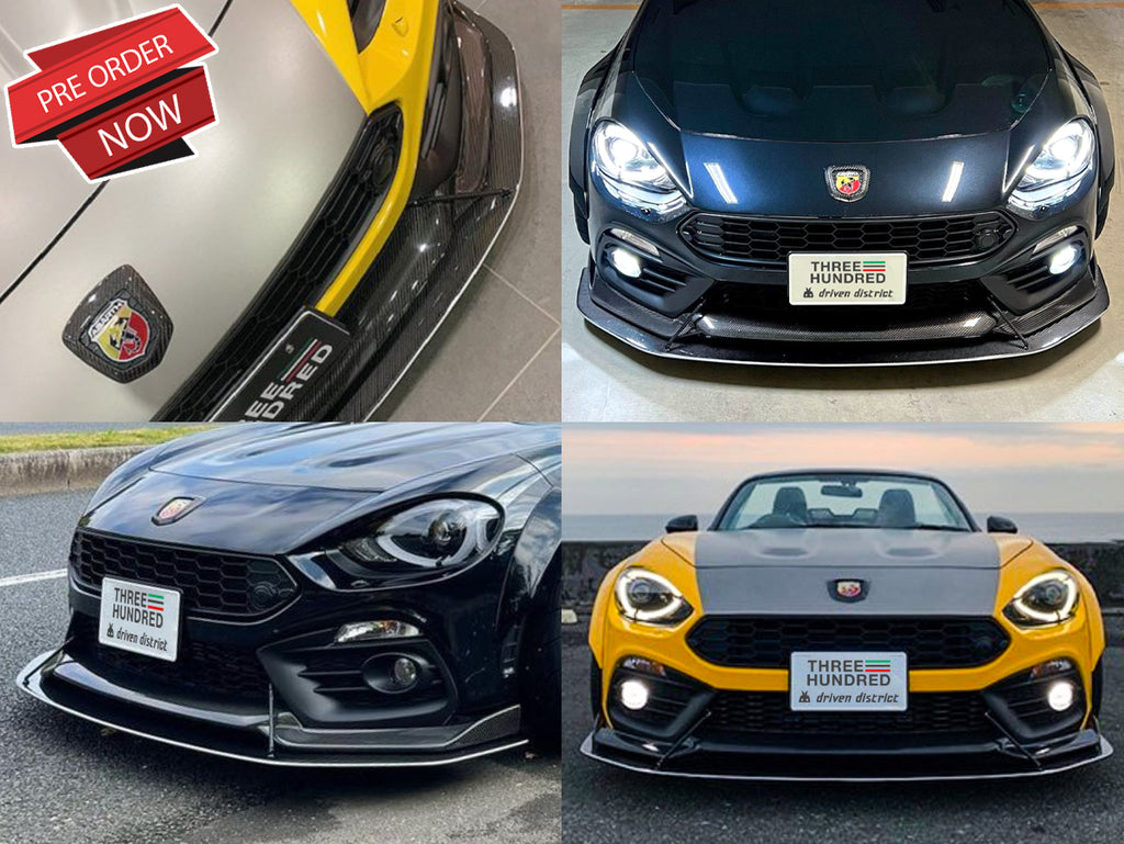 Three Hundred Abarth 124 Spider Carbon Fiber Front Splitter