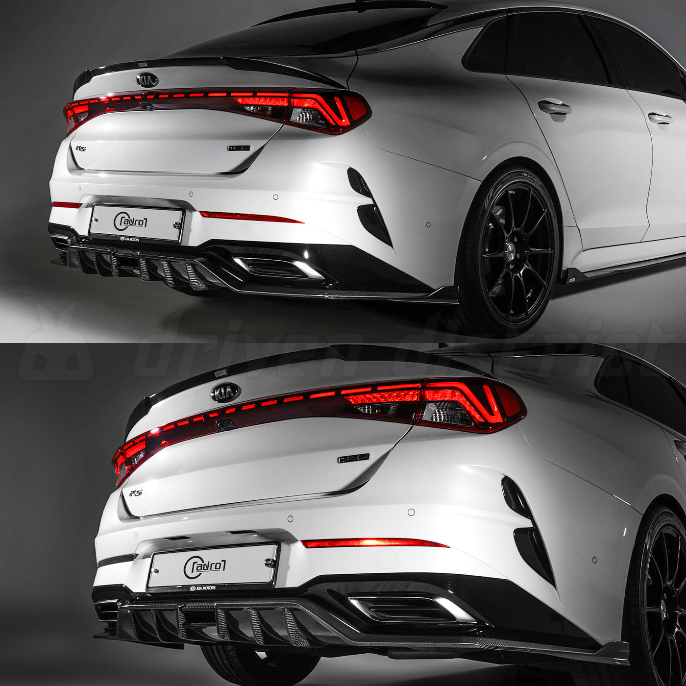 Kia Rio Rear Diffuser Kia K5 Carbon Fiber Rear Diffuser - ADRO – Driven District